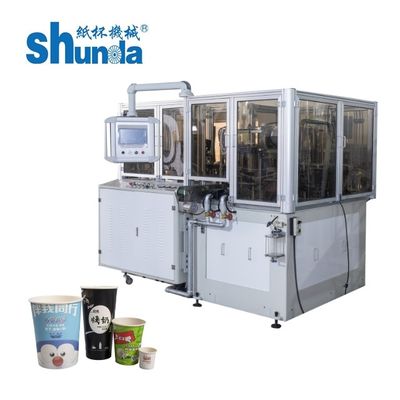 Qualità Tazza di carta eliminabile automatica che fa macchina, la singola e doppia macchina ultrasonica 4KW della tazza di carta del pe fabbrica