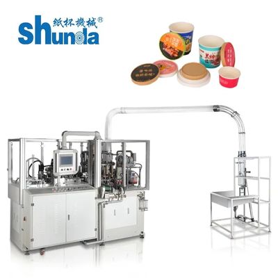 Qualità Opzione alimentatore incluso gelato macchina di produzione di tazze di carta per la coppa altezza gamma 50mm-150mm produzione rapida fabbrica