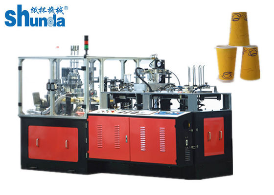 Qualità Macchina della manica della tazza di carta, macchina automatica della manica della tazza di carta 120pcs/min, doppio cappotto del PE fabbrica