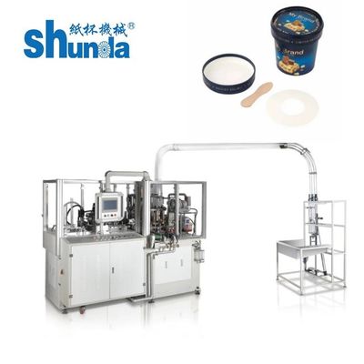 Tazza del gelato che fa macchina, tazza di carta automatica del gelato che fa comando digitale ad alta velocità a macchina